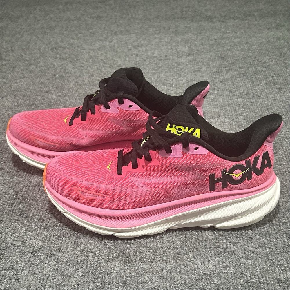 Hoka Clifton 9 Pink Women Size 6B Running Shoes Sneaker Athletic Cross Training - Picture 3 of 8